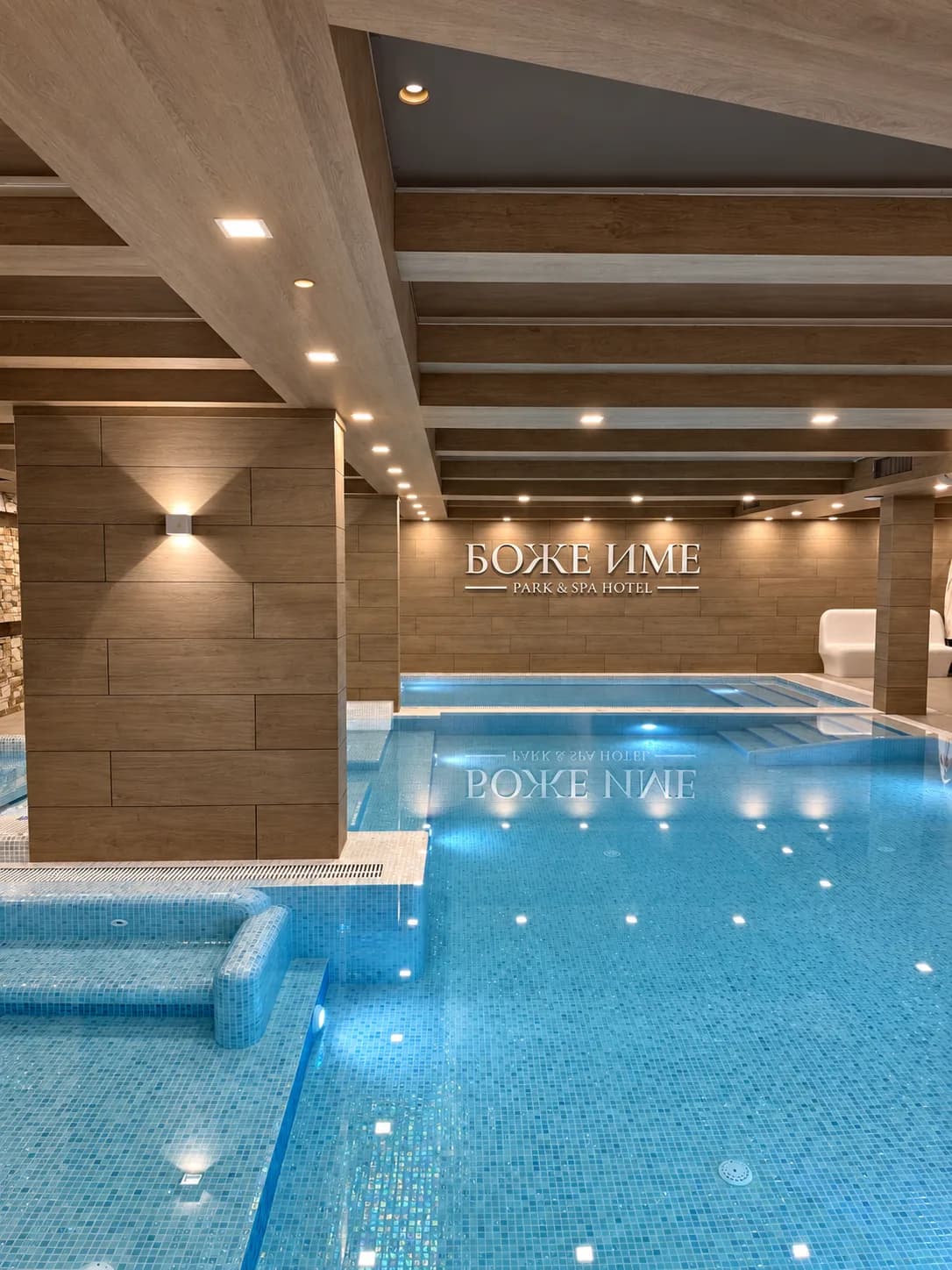 The indoor pool in the spa at Bozhe Ime Spa & Park